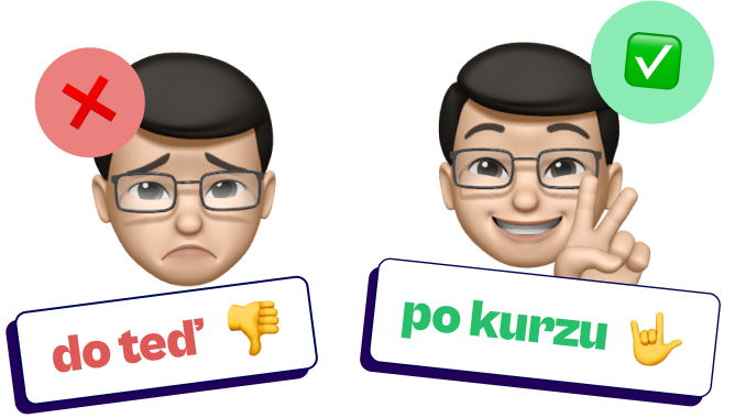 Hlava emoji, brýlemi a zdvyženým prstem